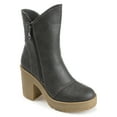 thumbnail image 1 of Journee Womens Jaquie Round Toe Platform High Ankle Booties, 1 of 8