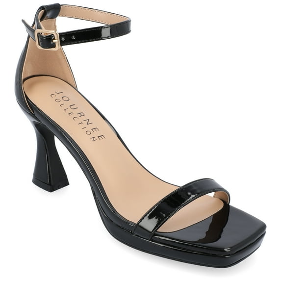 Journee Collection Womens Jeanne Slim Platform Ankle Strap Open Toe Pumps