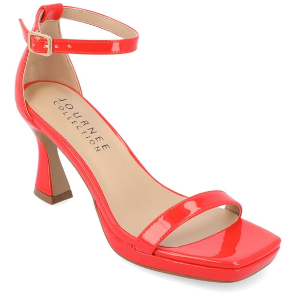 Journee Collection Womens Jeanne Slim Platform Ankle Strap Open Toe Pumps