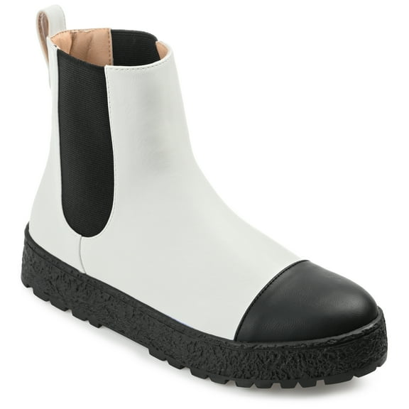 Journee Womens Jenie Round Toe Flat Chelsea Booties