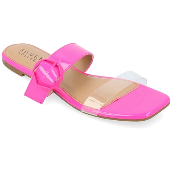 Journee Collection Womens Jeysha Tru Comfort Foam Slip On Slide Flat Sandals