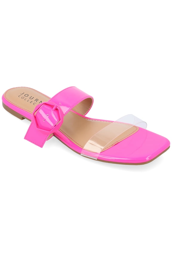 Collection Womens Jeysha Tru Comfort Foam Slip On Slide Flat Sandals