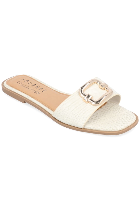 Collection Womens Joarie Tru Comfort Foam Slip On Croco Slide Sandals