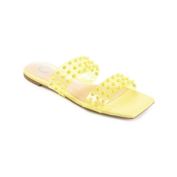 Journee Collection Womens KATARI Open Toe Vinyl Flatform Sandals