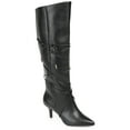 thumbnail image 1 of Journee Womens Kaavia Comfort System Wide Calf Pointed Toe Knee High Boots, 1 of 10