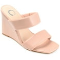 thumbnail image 1 of Journee Collection Womens Kailee Tru Comfort Foam Slip On Open Square Toe Wedge Sandals, 1 of 7