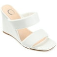 thumbnail image 1 of Journee Collection Womens Kailee Tru Comfort Foam Slip On Open Square Toe Wedge Sandals, 1 of 7