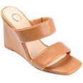 thumbnail image 1 of Journee Collection Womens Kailee Tru Comfort Foam Slip On Open Square Toe Wedge Sandals, 1 of 7