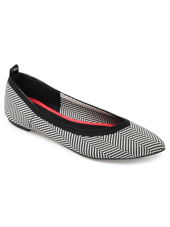Collection Womens Karise Tru Comfort Foam Wide Width Slip On Pointed Toe Ballet Flats