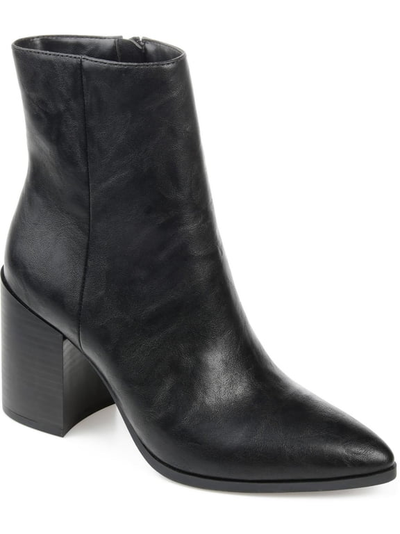 Collection Womens Kathie Faux Leather Pointed Toe Ankle Boots
