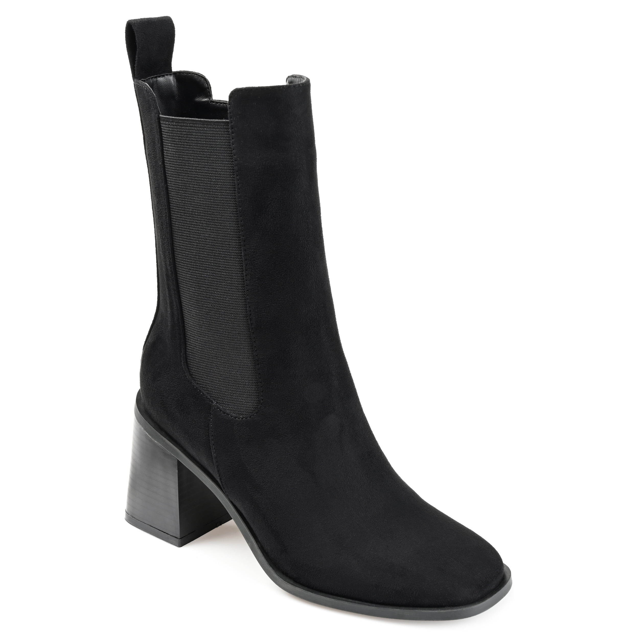 Journee Collection Womens Kaydia Square Toe Stacked High Ankle Booties ...