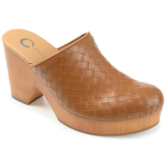 Journee Collection Womens Kelsy Mules Mid Block Heel Round Toe Pumps