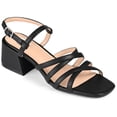 thumbnail image 1 of Journee Collection Womens Kempsy Open Square Toe Block Heel Sandals, 1 of 6