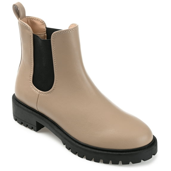 Journee Womens Kenova Comfort Insole Round Toe Block Heel Chelsea Booties, Widths Available