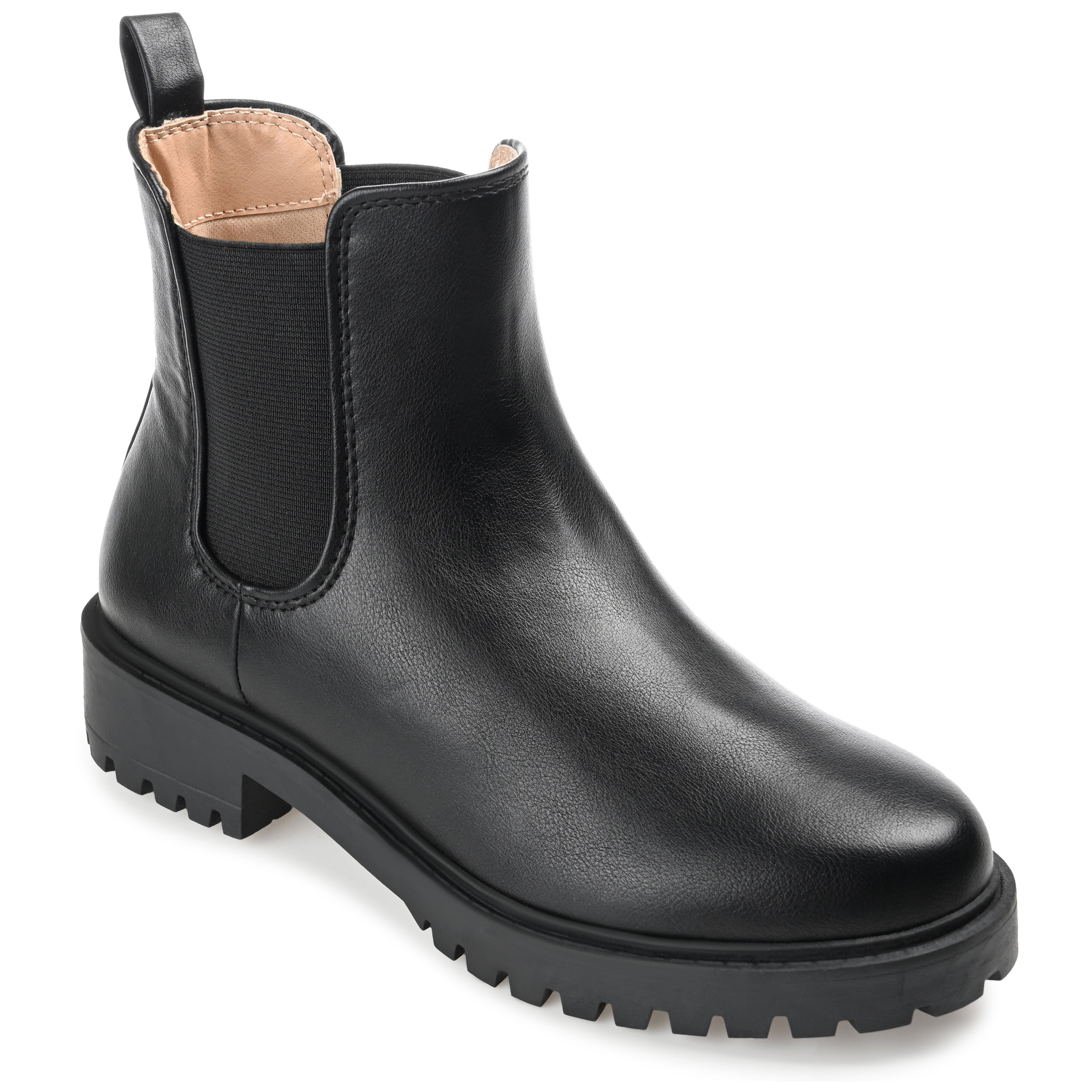 Journee Womens Kenova Comfort Insole Round Toe Block Heel Chelsea Booties, Widths Available