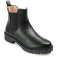 thumbnail image 1 of Journee Womens Kenova Comfort Insole Round Toe Block Heel Chelsea Booties, Widths Available, 1 of 10