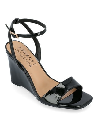 Journee Collection Wedges in Womens Shoes | Black - Walmart.com