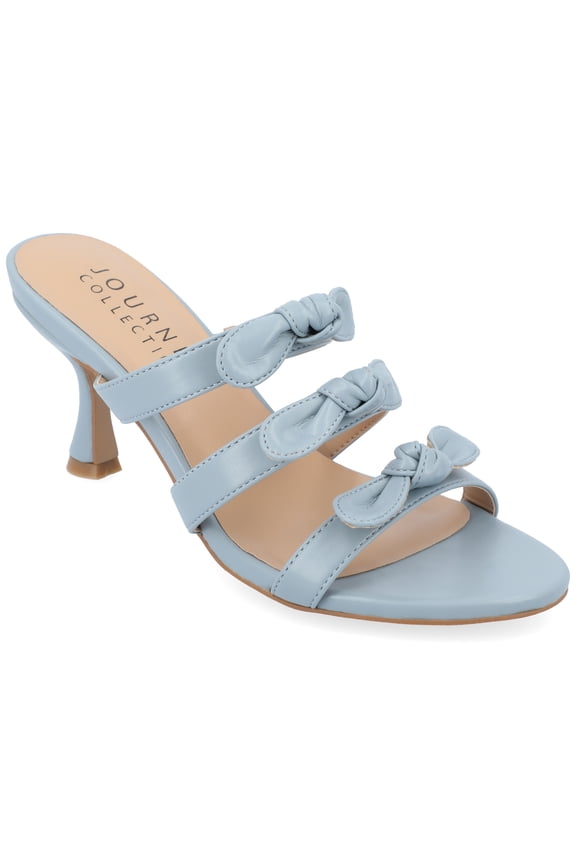 Womens Kristina Vegan Leather Slip On Open Toe Sandals