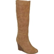Journee Collection Womens Langly Wide Calf Wedge Knee High Boots
