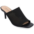 thumbnail image 1 of Journee Collection Womens Leighton Soft Knit Slip On Open Toe Pumps, 1 of 6