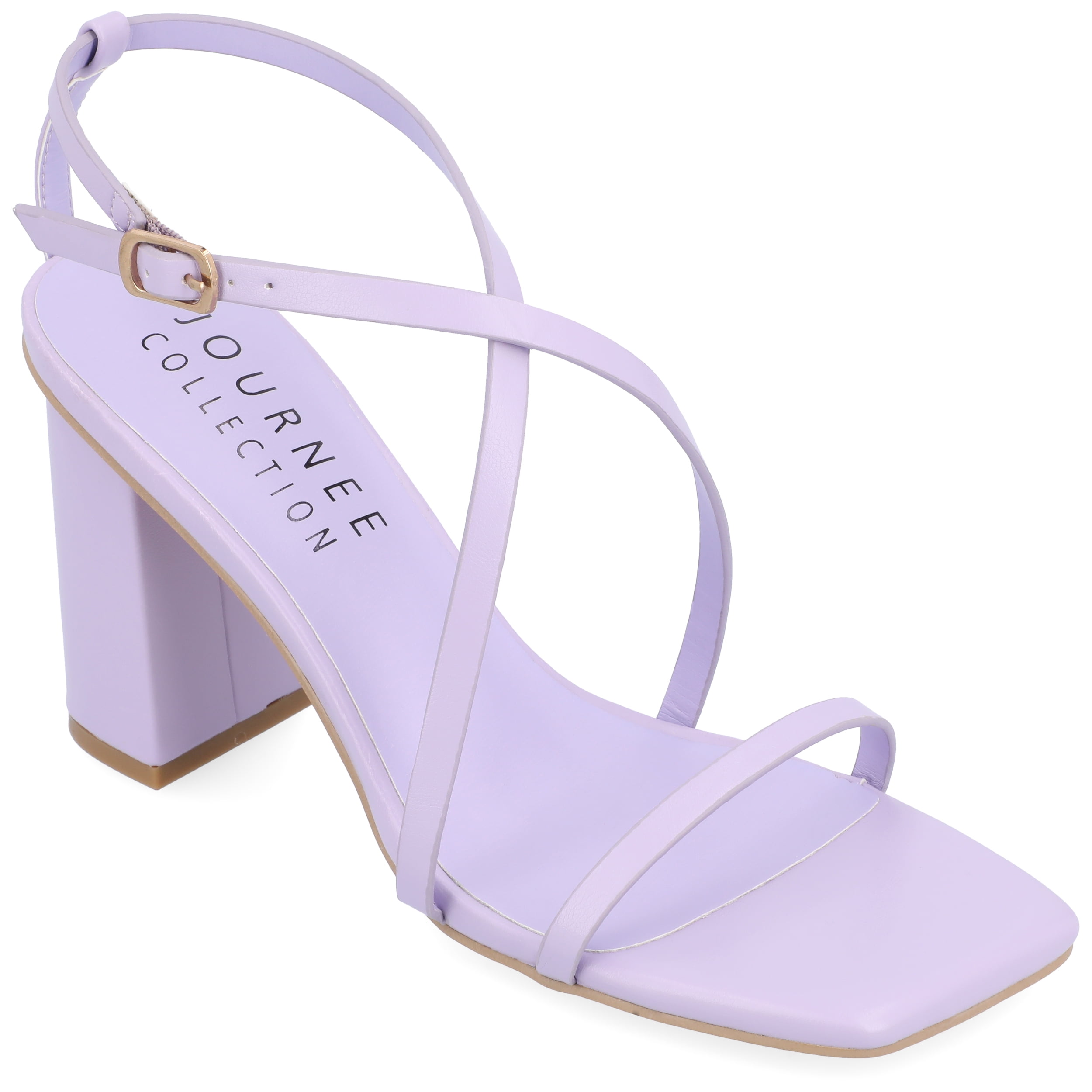 Journee Womens Lenorra Covered Block Heel Sandals