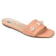 thumbnail image 1 of Journee Womens Leonie Slide Flat Sandals, 1 of 8