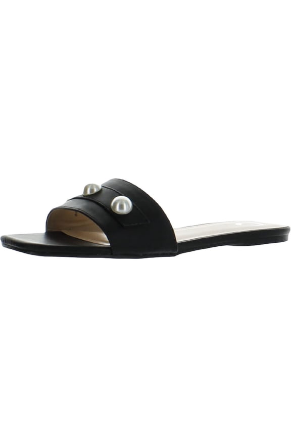 Collection Womens Leonie Leather Embellished Slide Sandals