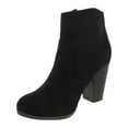 thumbnail image 1 of Journee Collection Womens Link Faux Suede Almond Toe Booties, 1 of 3