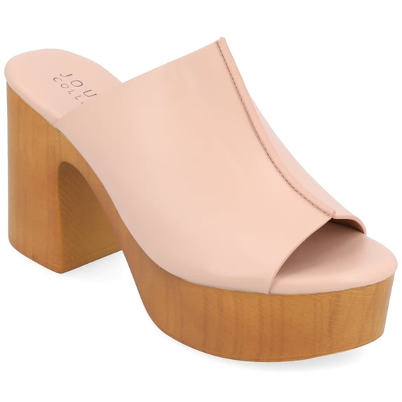 Journee Collection Womens Lorenza Tru Comfort Foam Platform Clog Open Toe Sandals