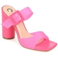 thumbnail image 1 of Journee Collection Womens Luca Tru Comfort Foam Open Square Toe Block Heel Sandals, 1 of 6