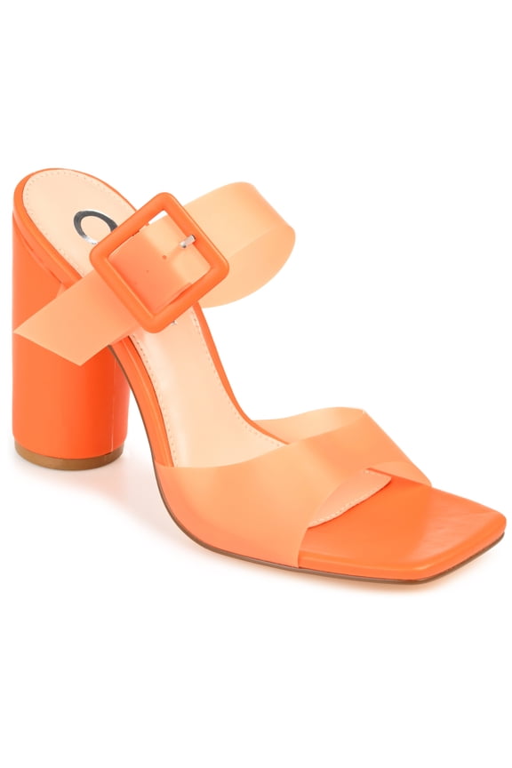 Collection Womens Luca Tru Comfort Foam Open Square Toe Block Heel Sandals