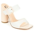 thumbnail image 1 of Journee Womens Luca Open Square Toe Block Heel Sandals, 1 of 8