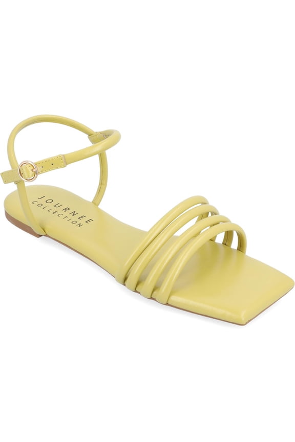 Collection Womens Lyddea Faux Leather Square Toe Ankle Strap