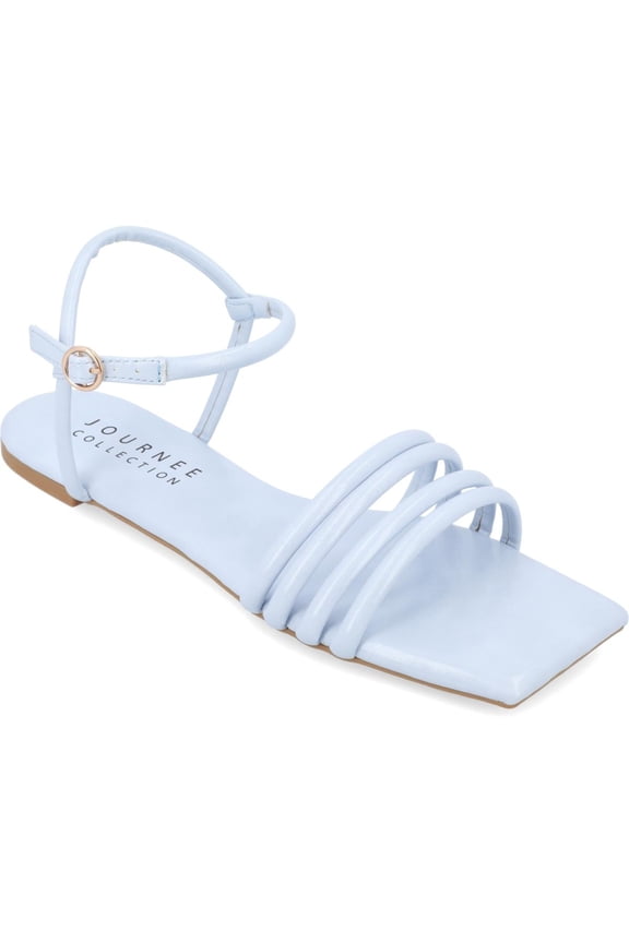 Collection Womens Lyddea Faux Leather Square Toe Ankle Strap