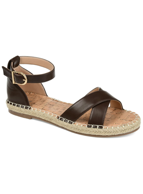 Journee Collection Womens Lyddia Wide Width Espadrille Flat Sandals