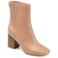 thumbnail image 1 of Journee Collection Womens Maize Faux Leather High Heel Booties, 1 of 3