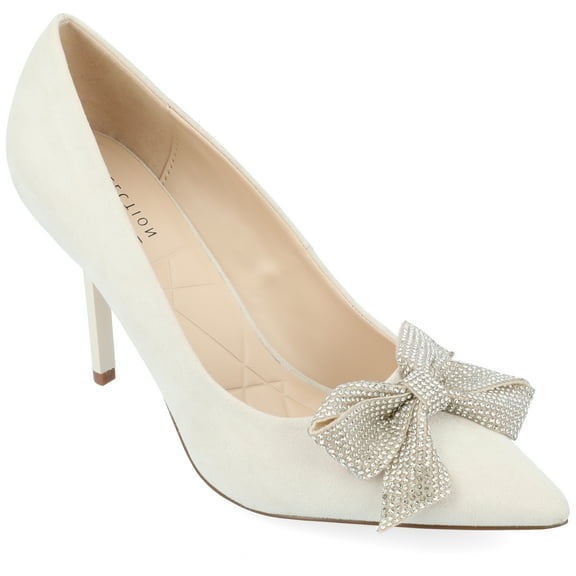 Journee Womens Marcie Mid Heel Pointed Toe Pumps