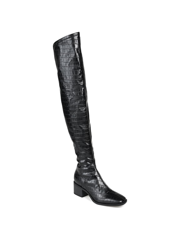 Collection Womens Mariana Tru Comfort Foam Wide Calf Block Heel Over The Knee Boots