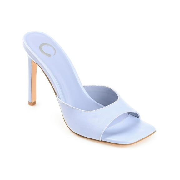 Journee Collection Womens Marlowe Faux Leather Slip On Heels