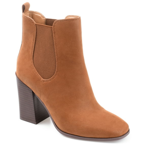 Journee Womens Maxxie Pull On Stacked Heel Booties