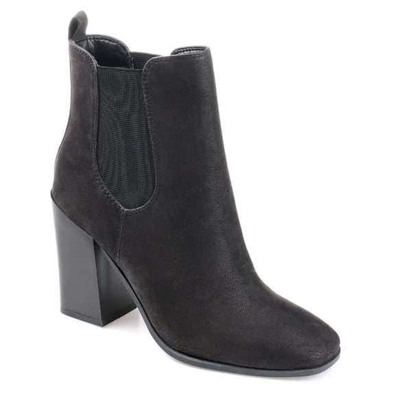 Journee Collection Womens Maxxie Faux Leather Almond Toe Ankle Boots