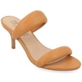 thumbnail image 1 of Journee Collection Womens Mellody Light Puff Strap Slip On Open Toe Pumps, 1 of 6