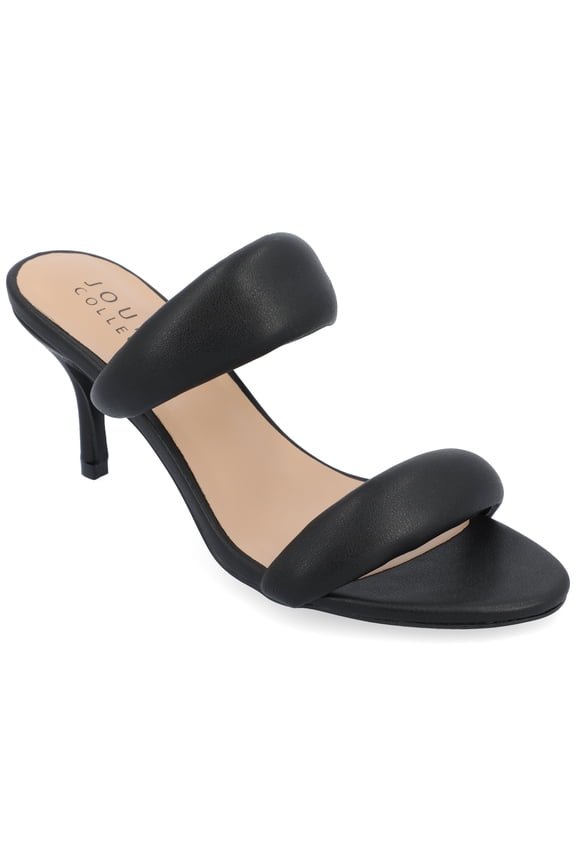 Womens Mellody Light Puff Strap Slip On Open Toe Pumps