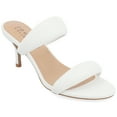 thumbnail image 1 of Journee Collection Womens Mellody Light Puff Strap Slip On Open Toe Pumps, 1 of 6