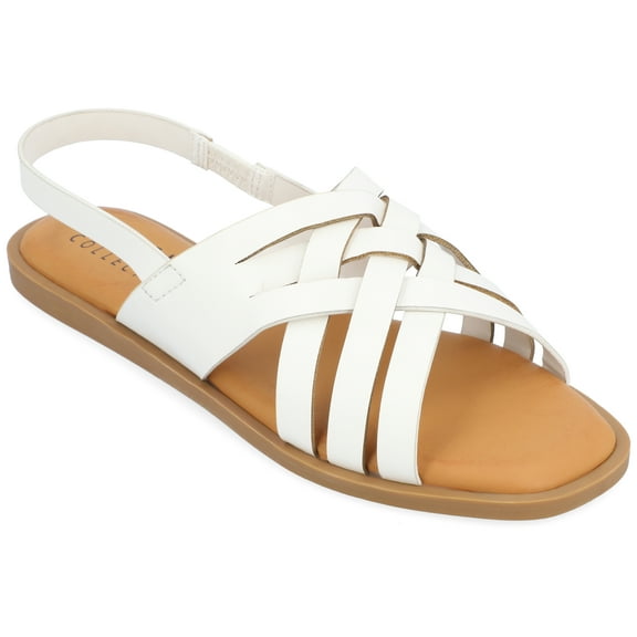 Journee Collection Womens Merrin Tru Comfort Foam Sling Back Flat Sandal