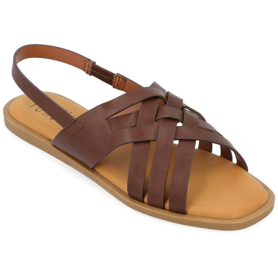 Journee Collection Womens Merrin Tru Comfort Foam Sling Back Flat Sandal