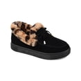 thumbnail image 1 of Journee Collection Womens Midnight Faux Fur Lined Leopard Print Moccasins, 1 of 3
