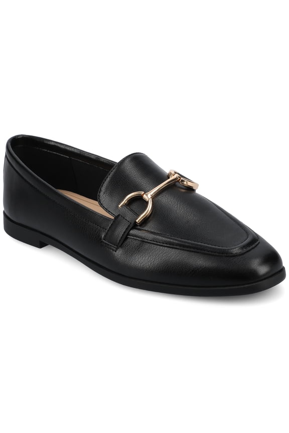 Womens Mizza Loafer Slip On Square Toe Dress Flats, Widths Available