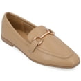 thumbnail image 1 of Journee Womens Mizza Loafer Slip On Square Toe Dress Flats, Widths Available, 1 of 9
