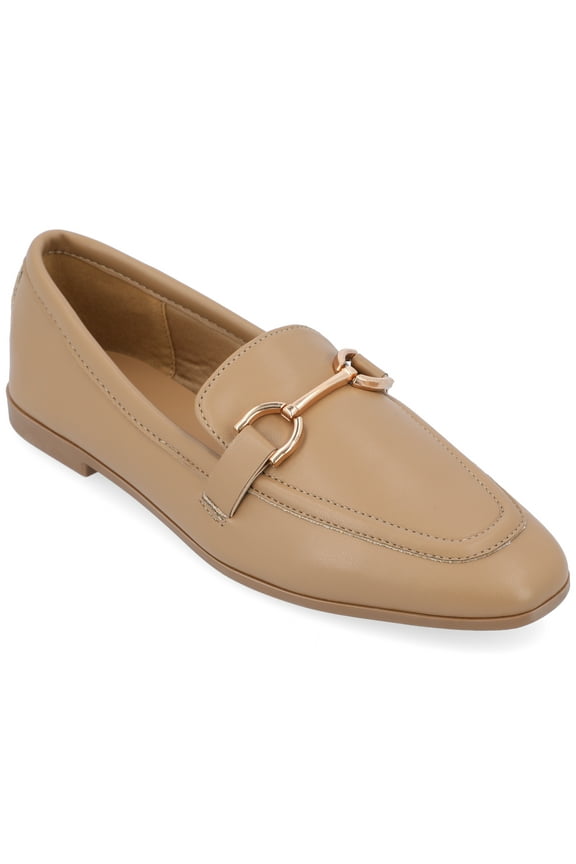 Womens Mizza Loafer Slip On Square Toe Dress Flats, Widths Available